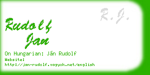 rudolf jan business card