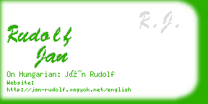 rudolf jan business card